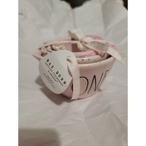 Rae Dunn HTF Pink Speckled Nesting Measuring Cups